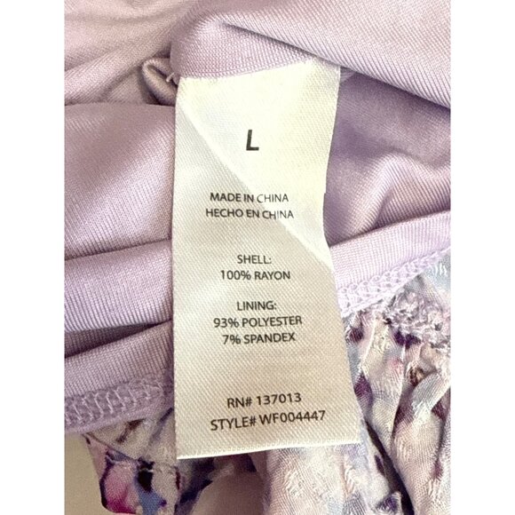 Wildfox Cutout Coco Women's Dress Purple Floral Mini Open Back Size Large NWOT - Picture 11 of 12
